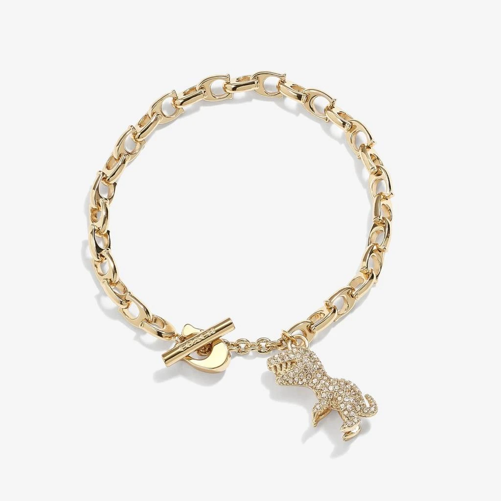 商品Coach|Coach C Rexy Crystal and Gold-Tone Bracelet,价格¥876,第1张图片