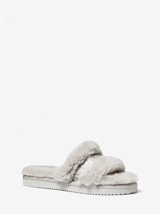 商品Michael Kors|Scarlett Faux Fur Slide Sandal,价格¥556,第1张图片