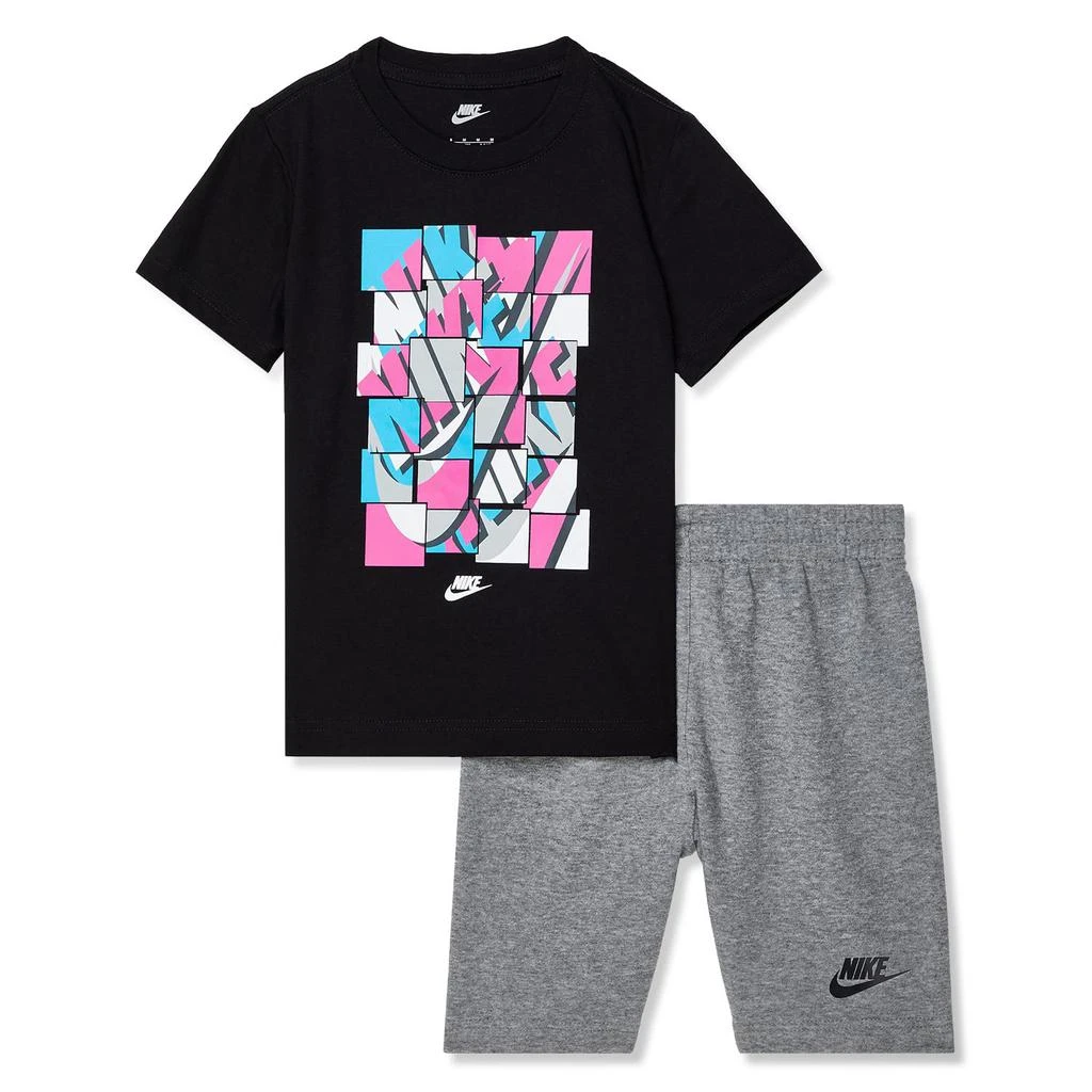 商品NIKE|Sportswear Tee and Shorts Set (Little Kids),价格¥314,第1张图片