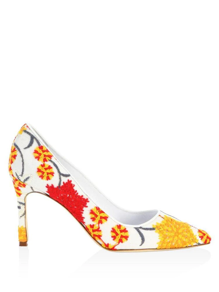 商品Manolo Blahnik|BB 90 Point Toe Floral Pumps,价格¥2080,第5张图片详细描述