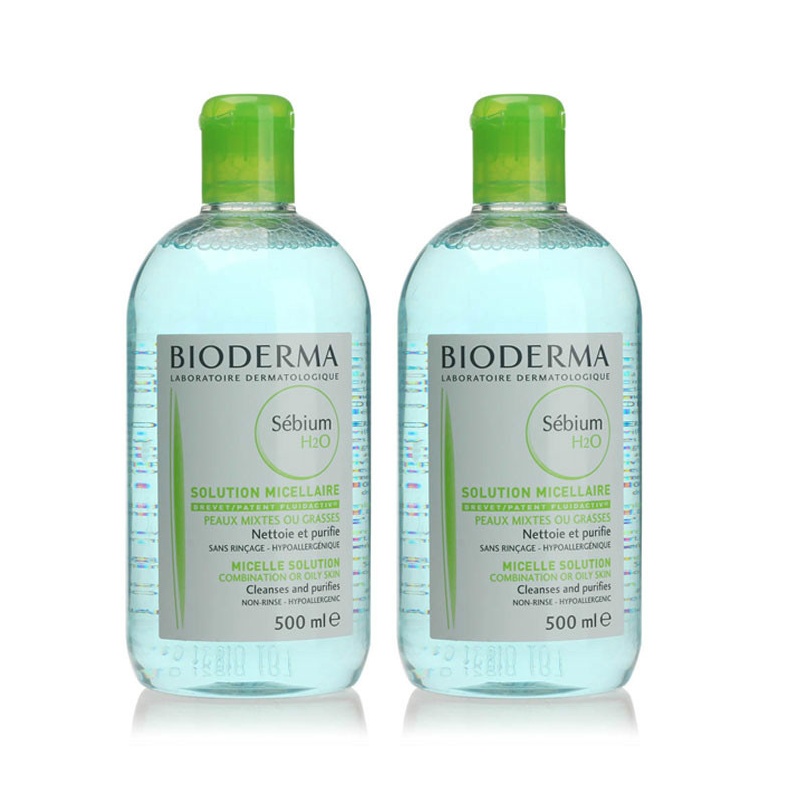 商品Bioderma|【2件包邮装】BIODERMA贝德玛 净妍洁肤卸妆水（蓝水）500ml*2,价格¥184,第1张图片