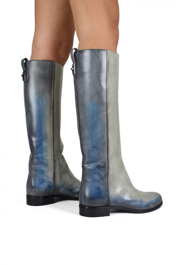 商品Fendi|Gray leather boots - Shoe size: 36,价格¥3123,第4张图片详细描述