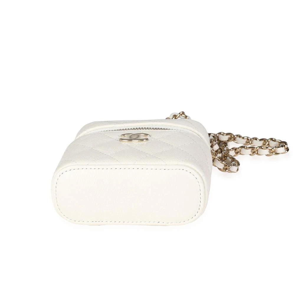 商品[二手商品] Chanel|Chanel Creme Quilted Caviar Leather (2022) Mini Vanity Bag,价格¥30199,第4张图片详细描述