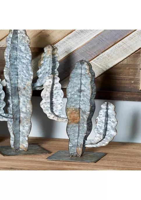 商品belk|Lane Industrial Gray Metallic Cactus Sculpture,价格¥360,第2张图片详细描述
