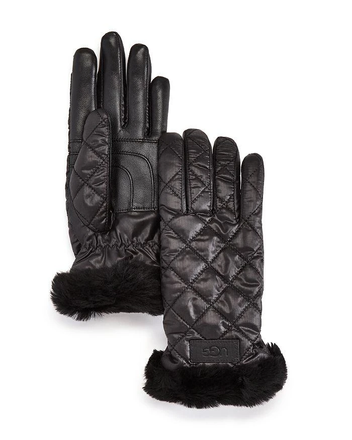 商品UGG|UGG® Quilted Shearling Cuff Tech Gloves,价格¥409,第1张图片