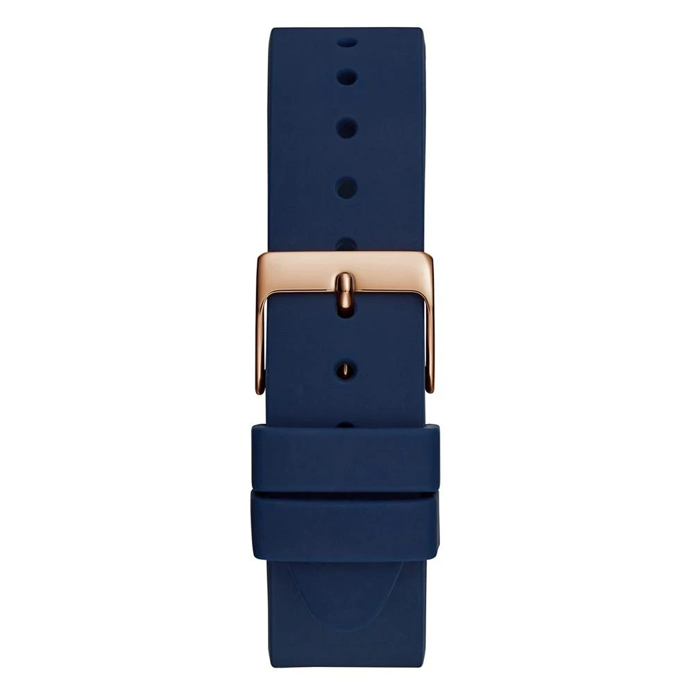 商品GUESS|Women's Quartz Logo Blue Silicone Strap Watch 36mm,价格¥564,第3张图片详细描述