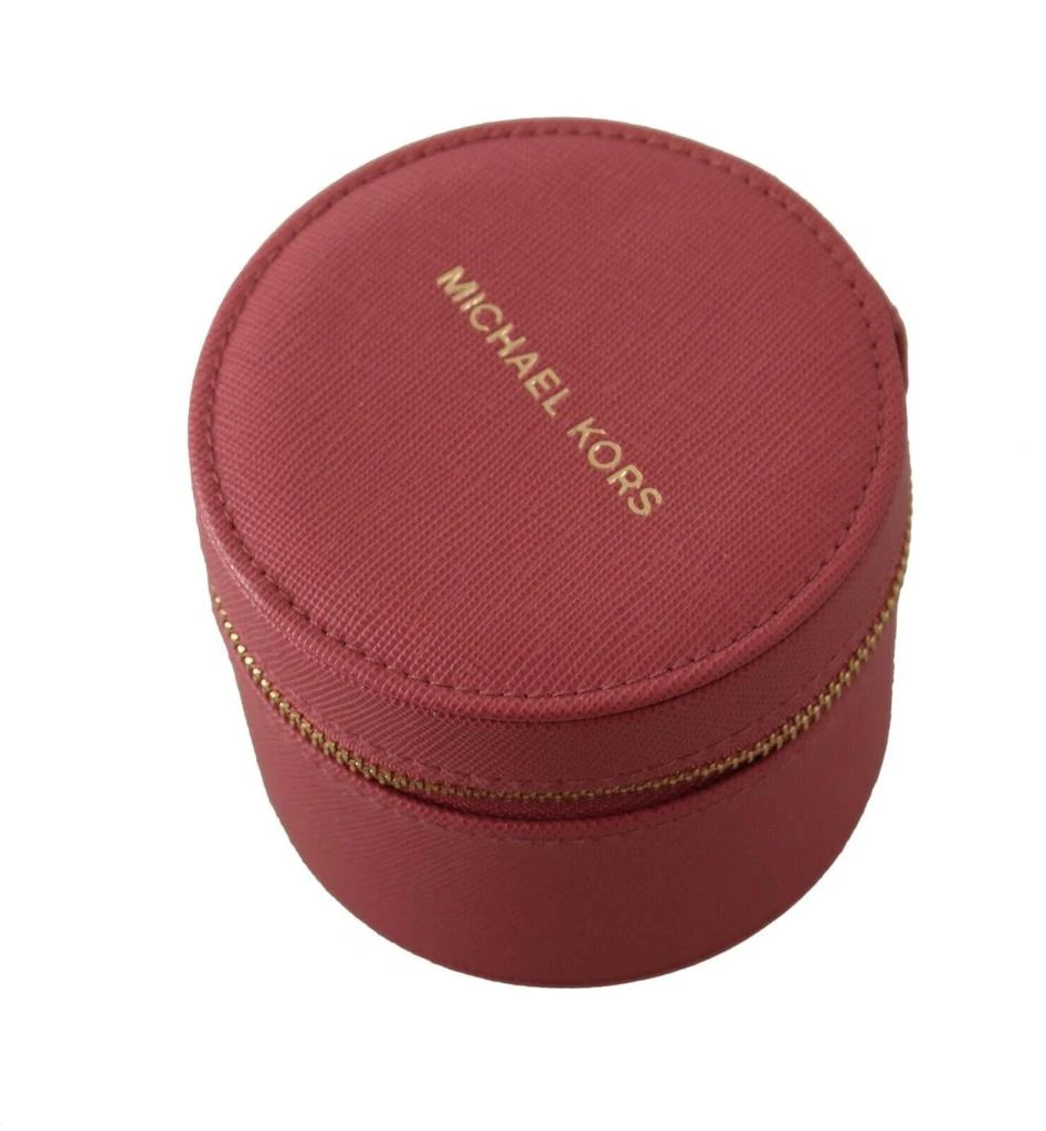 商品Michael Kors|Michael Kors Pink Leather Zip Round Pouch Purse Storage Wallet,价格¥1030,第4张图片详细描述