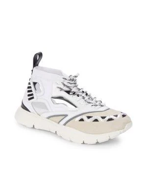 商品Valentino|Men's Textured Lace-Up Sneakers,价格¥3829,第2张图片详细描述
