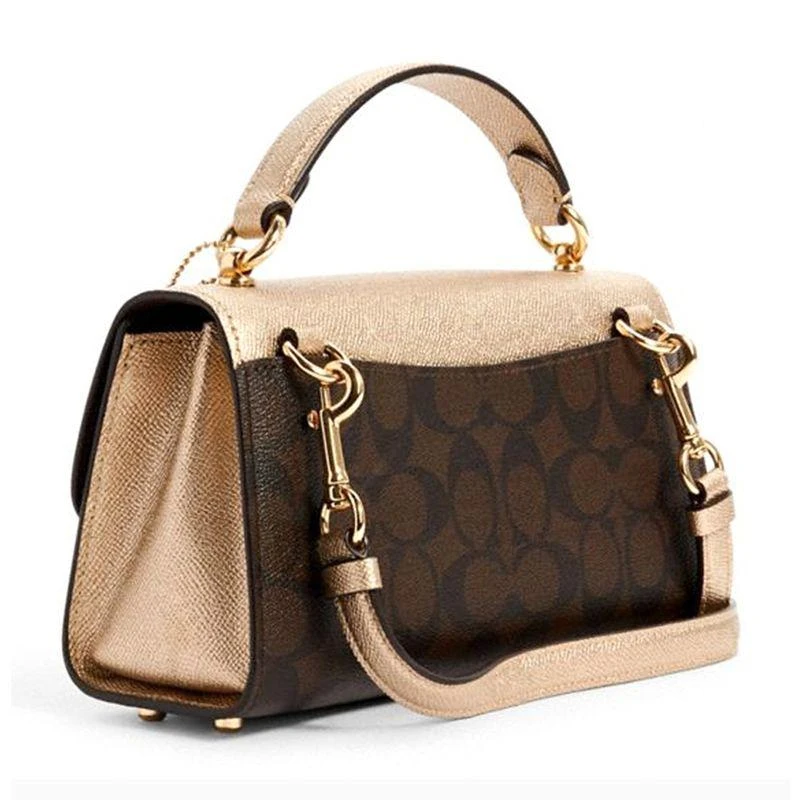 商品Coach|香港直邮COACH蔻驰女士拼色PVC配皮单肩包时尚潮流C1441IMS5V,价格¥3151,第10张图片详细描述