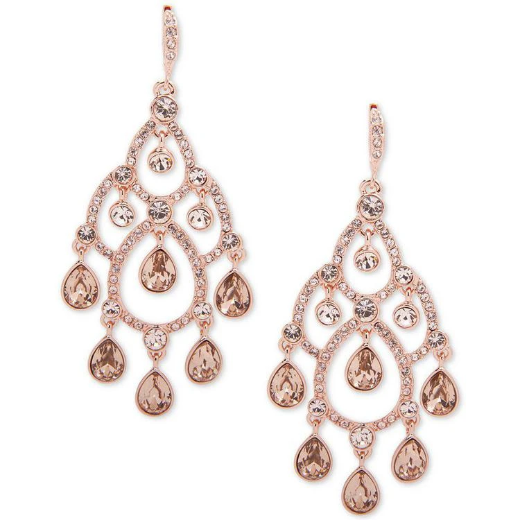 商品Givenchy|Rose Gold-Tone Stone & Pavé Open Chandelier Earrings,价格¥301,第1张图片