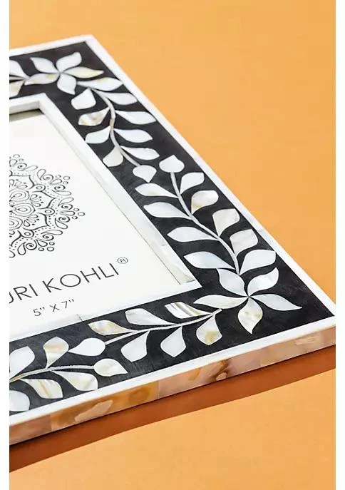 商品GAURI KOHLI|Kohli Gauri Kohli Jodhpur Mother Of Pearl Picture Frame   Black 5X7,价格¥673,第4张图片详细描述