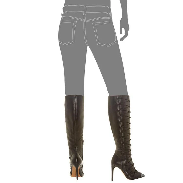 商品Vince Camuto|Kentra Peep-Toe Over-the-Knee Dress Boots,价格¥857,第3张图片详细描述