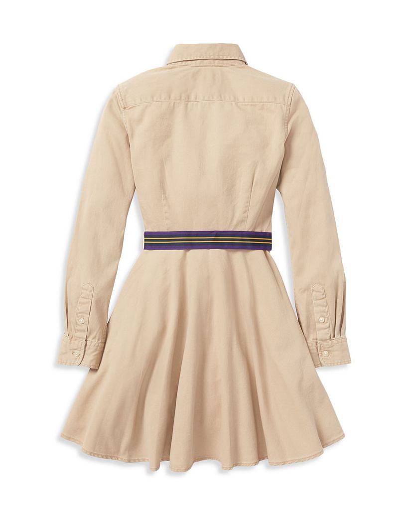 商品Ralph Lauren|Girls' Chino Shirt Dress with Belt - Little Kid, Big Kid,价格¥478,第4张图片详细描述