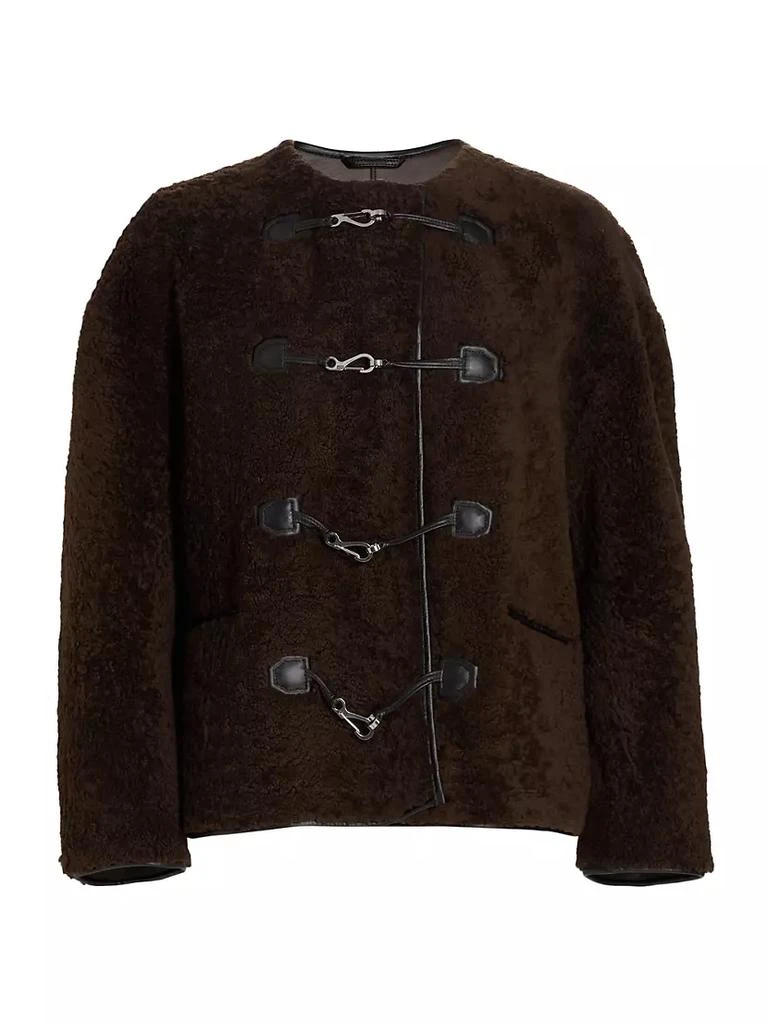 商品Totême|Dyed Shearling & Clasp-Front Jacket,价格¥19560,第1张图片