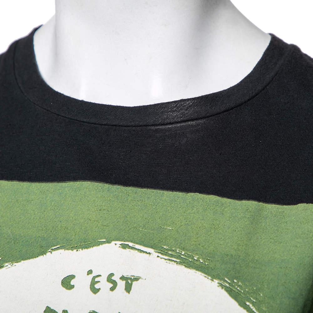 Dior Black Printed Cotton Short Sleeve T-Shirt M商品第4张图片规格展示