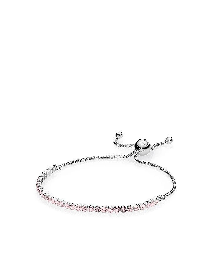 商品PANDORA|Sterling Silver & Cubic Zirconia Sparkling Strand Bracelet,价格¥557,第1张图片