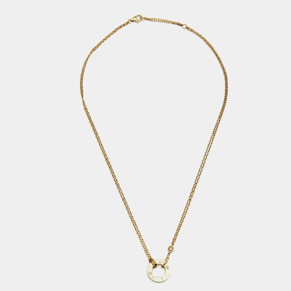 商品[二手商品] Cartier|Cartier Love Diamond 18k Yellow Gold Necklace,价格¥15381,第2张图片详细描述