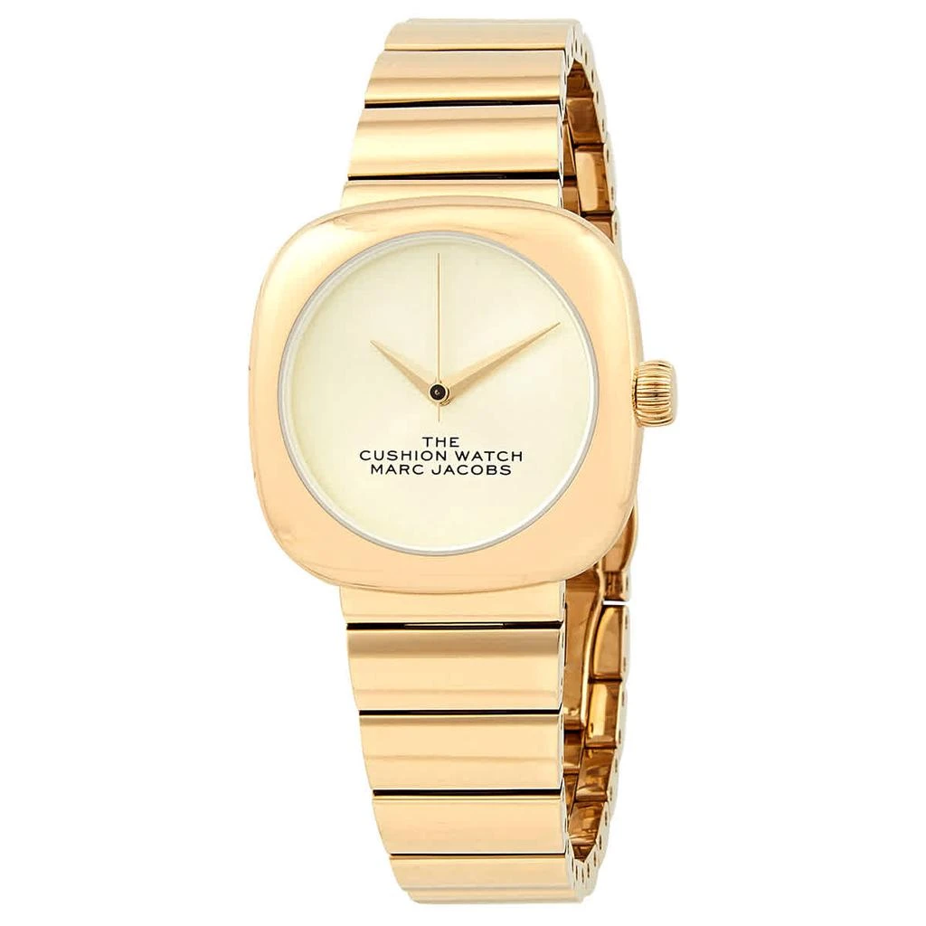 商品Marc Jacobs|Marc Jacobs Cushion Quartz Gold Dial Ladies Watch MJ0120184715,价格¥628,第1张图片