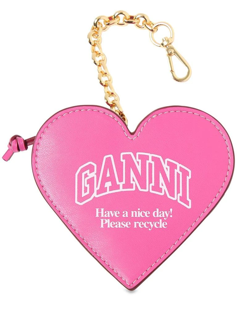 商品Ganni|Funny Heart Zipped Coin Wallet,价格¥551,第1张图片