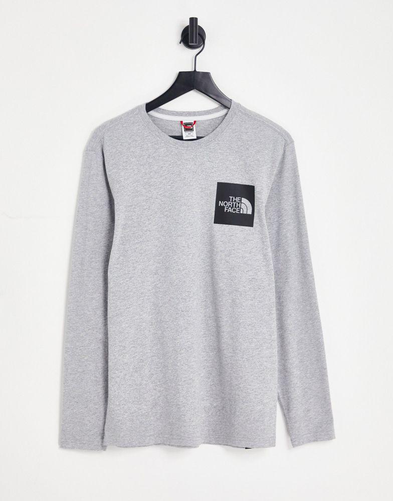 The North Face Fine long sleeve t-shirt in grey商品第1张图片规格展示