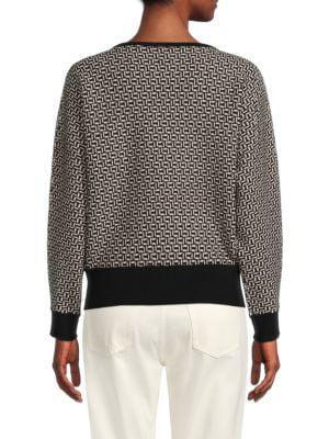 商品Tahari|Geometric Dolman Sleeve Sweater,价格¥298,第4张图片详细描述