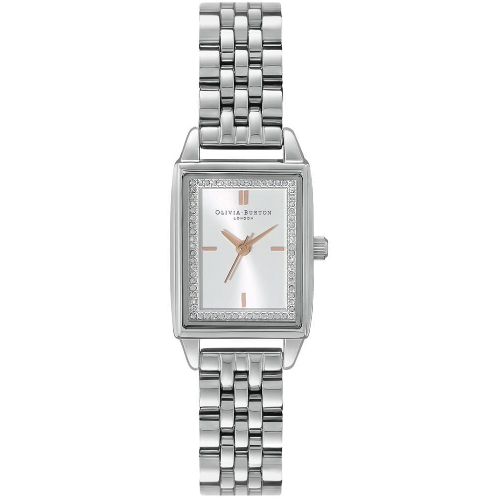 商品Olivia Burton|Women's Quartz Silver-Tone Stainless Steel Bracelet Watch 25.5mm x 20.5mm,价格¥873,第1张图片