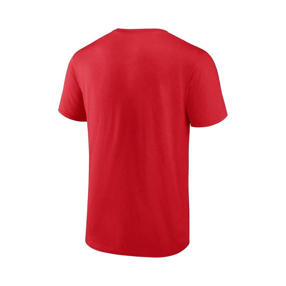 Men's Branded Red Kansas Jayhawks Classic Inline Team T-shirt商品第2张图片规格展示