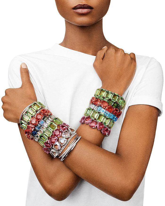 商品Swarovski|Letra Peace Square Crystal Cord Slider Bracelet,价格¥564,第3张图片详细描述