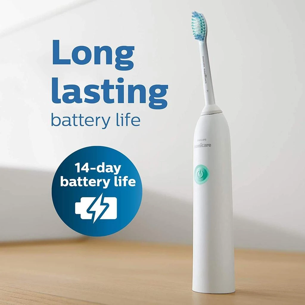 商品Philips Sonicare|Philips Sonicare DailyClean 1100 Rechargeable Electric Power Toothbrush, White, HX3411/04,价格¥344,第4张图片详细描述