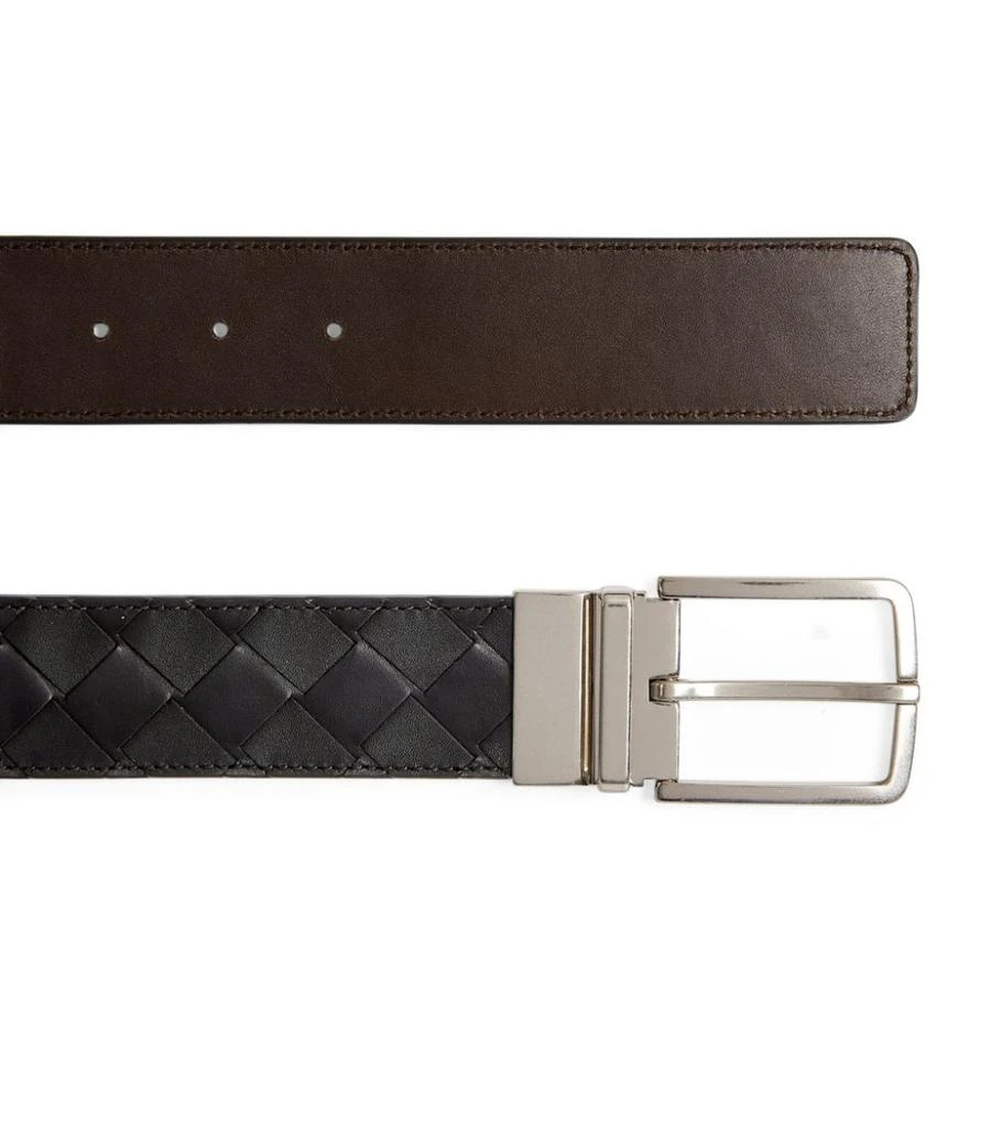 商品Bottega Veneta|Leather Intrecciato Belt,价格¥5550,第3张图片详细描述