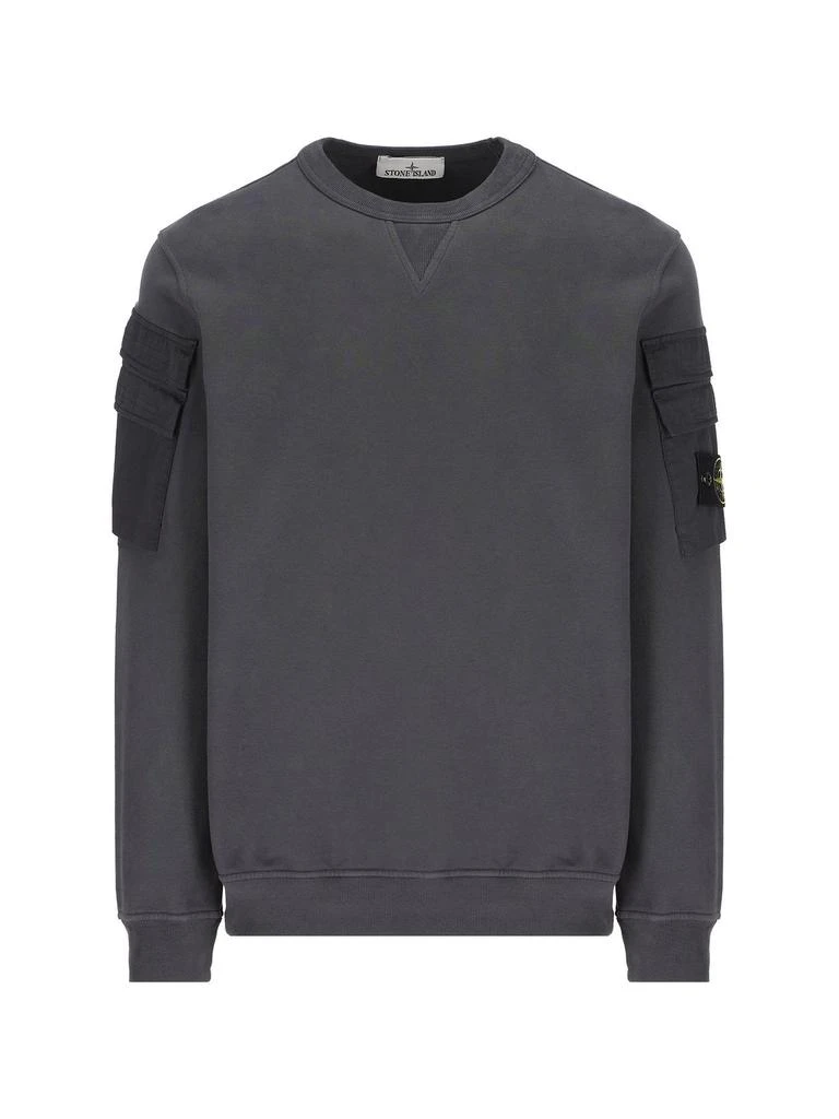 商品Stone Island|Stone Island Compass Patch Crewneck Sweatshirt,价格¥2779,第1张图片