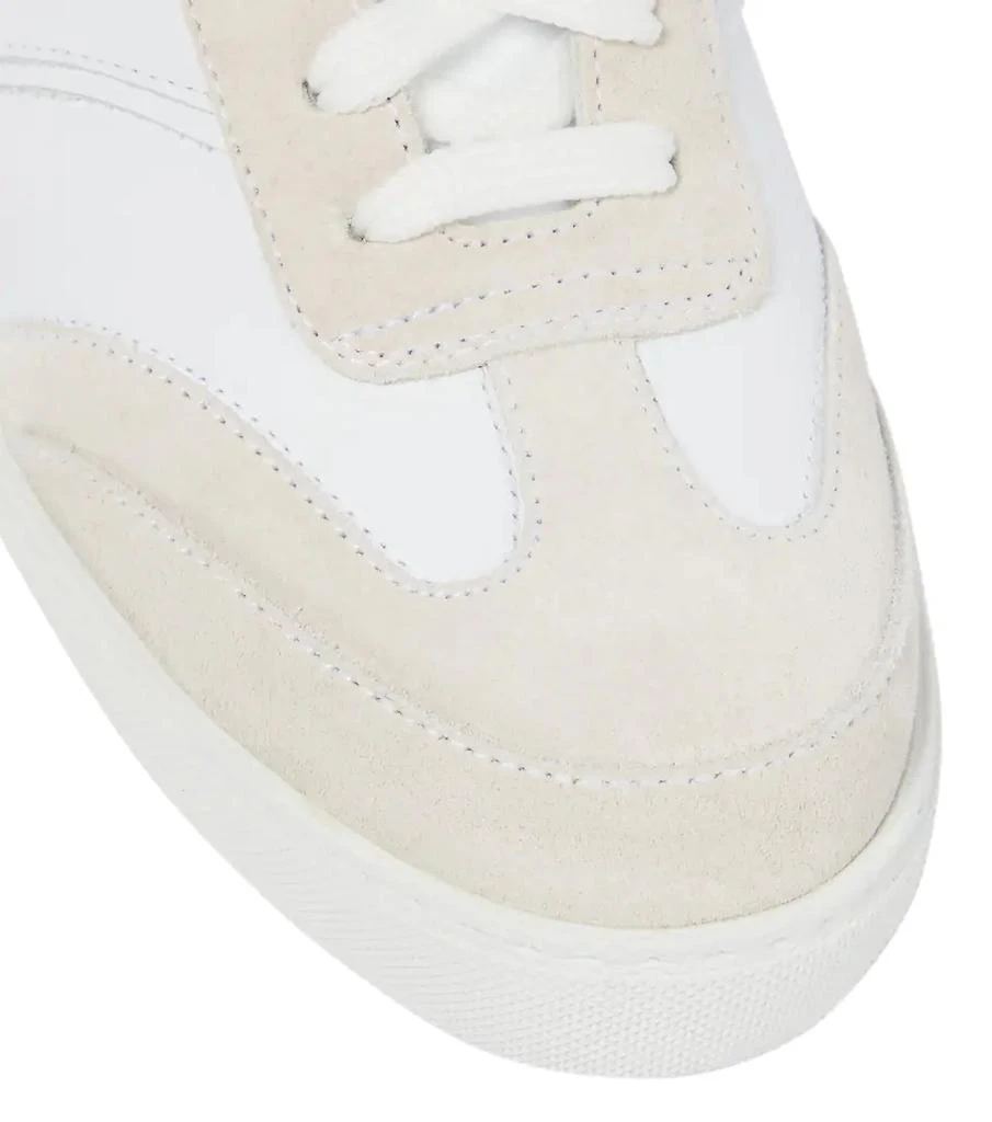 Suede-trimmed leather sneakers 商品