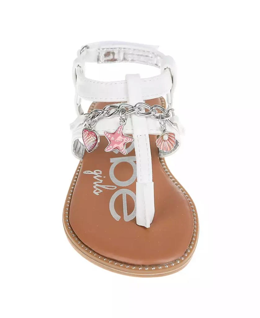 商品Bebe|Big Girl's Strappy Sandal with Metal Chain and Sea Charms Polyurethane Sandals,价格¥127,第4张图片详细描述