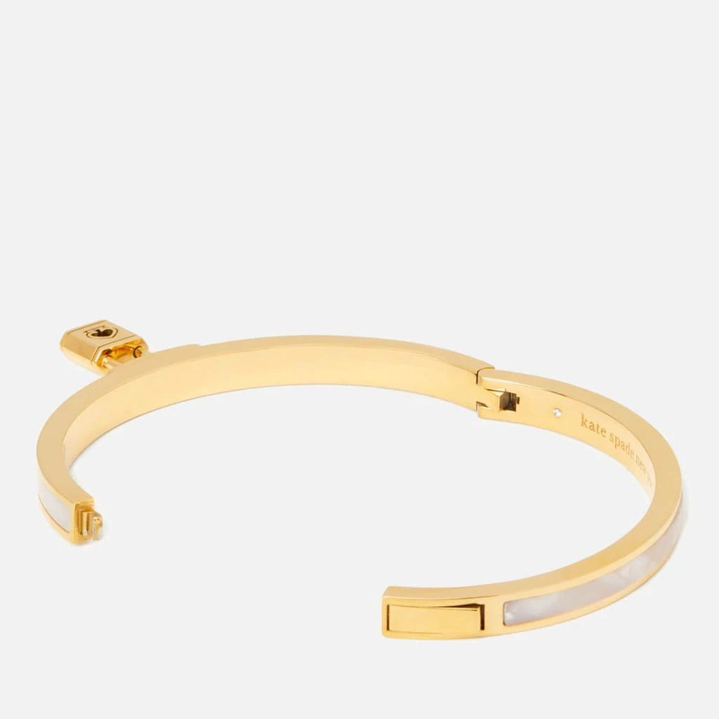 商品Kate Spade|Kate Spade New York Lock & Spade Gold-Plated Charm Bangle,价格¥598,第3张图片详细描述