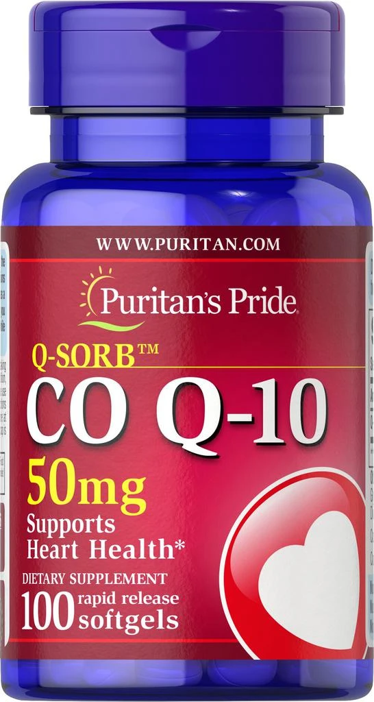 商品Puritan's Pride|辅酶Q10胶囊速效版 心脏保健 60mg 100粒/瓶,价格¥220-¥439,第1张图片