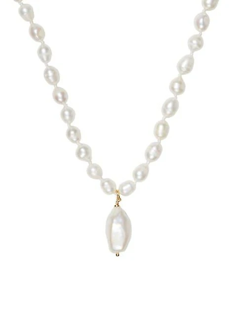 商品Kate Spade|Pearl Play Gold-Plated, Cubic Zirconia & Faux Pearl Necklace,价格¥446,第2张图片详细描述