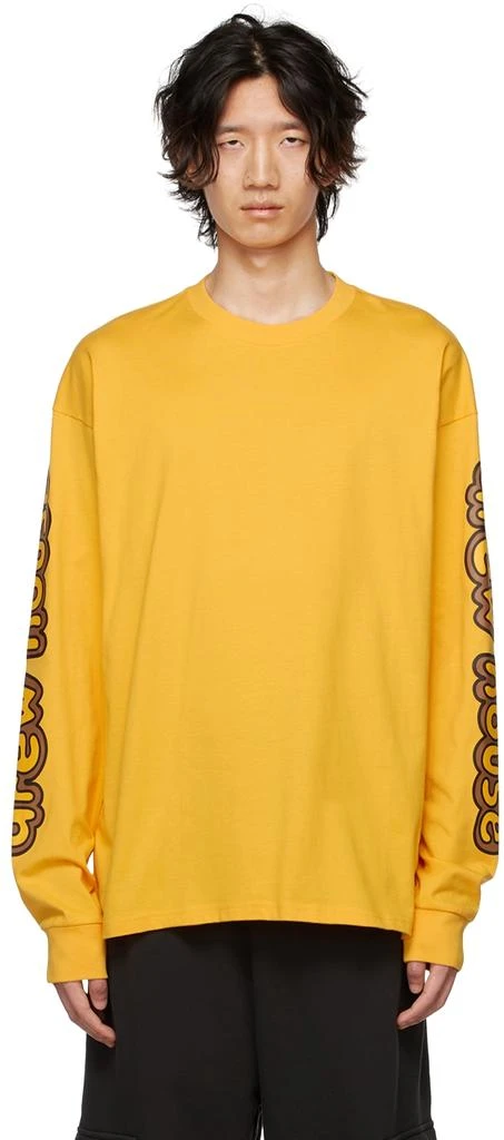 商品Drew House|SSENSE Exclusive Yellow Cartoon Font Long Sleeve T-Shirt,价格¥226,第1张图片