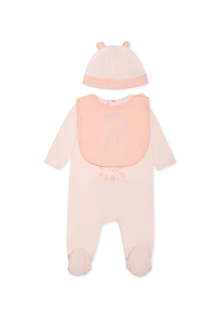 商品Kenzo|Pink Babygrow Set For Baby Girl With Elephant,价格¥1057,第1张图片