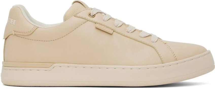 商品Coach|Beige Lowline Low Top Sneakers,价格¥693,第1张图片