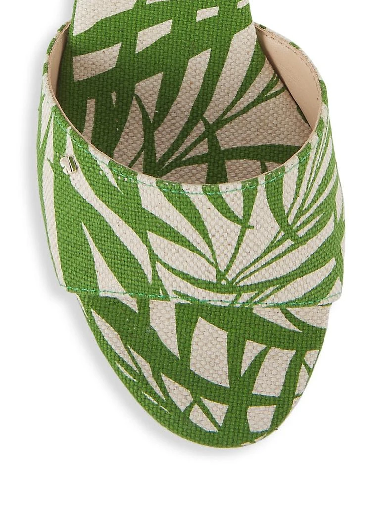 商品Kate Spade|Meena Printed Canvas Wedge Sandals,价格¥492,第4张图片详细描述