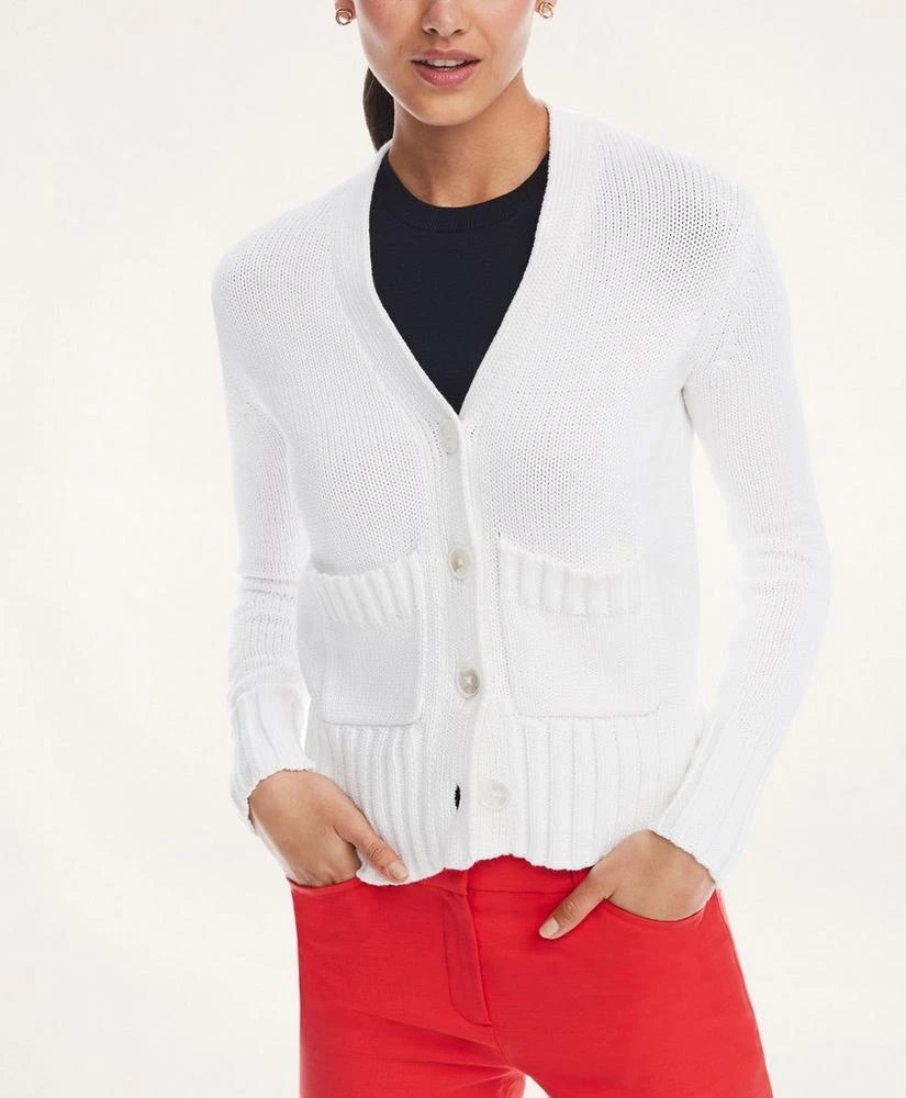 商品Brooks Brothers|Supima® Cotton V-Neck Cardigan,价格¥823,第1张图片