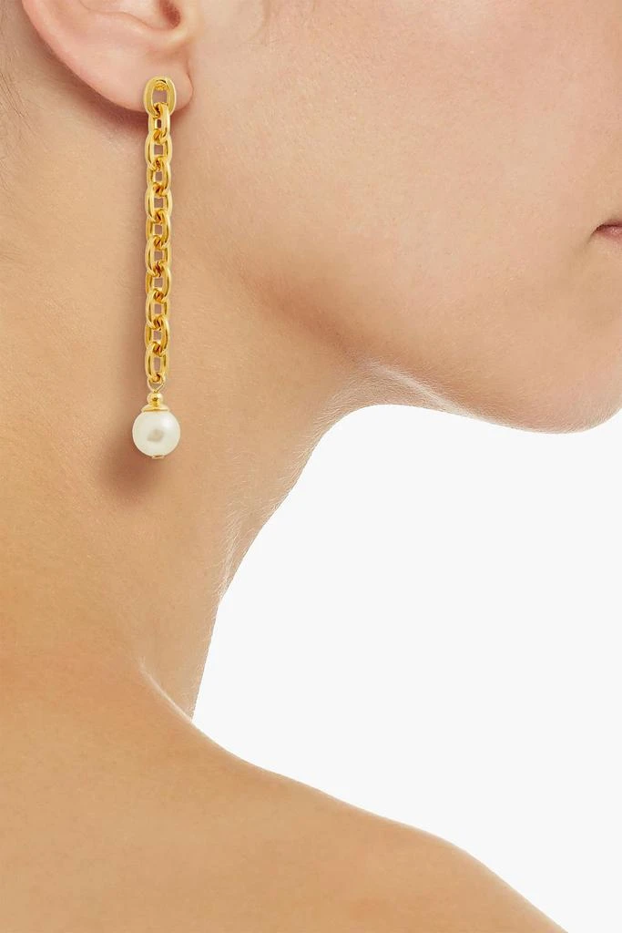商品BEN-AMUN|24-karat gold-plated faux pearl earrings,价格¥291,第2张图片详细描述