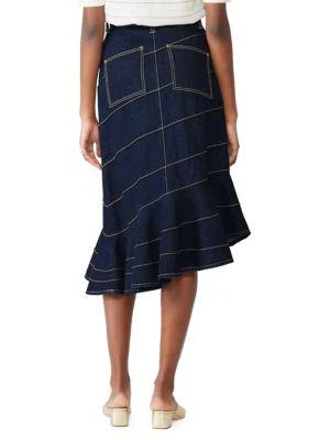 商品[二手商品] Tory Burch|​Asymmetric Stitched Denim Skirt,价格¥475,第2张图片详细描述