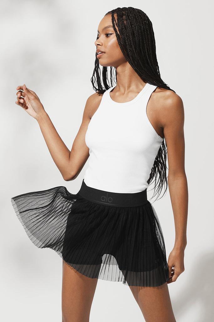 Mesh Flirty Tennis Skirt - Black商品第8张图片规格展示