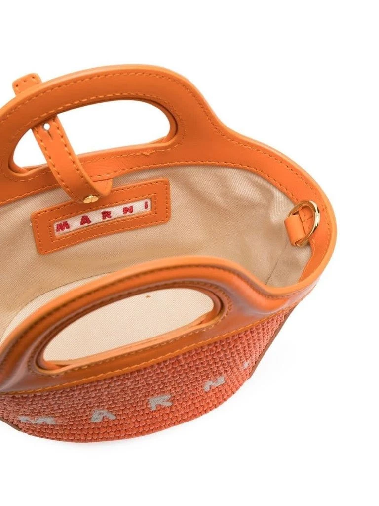 商品Marni|Marni Orange Tropicalia Micro Bag In Leather And Raffia,价格¥3918,第4张图片详细描述