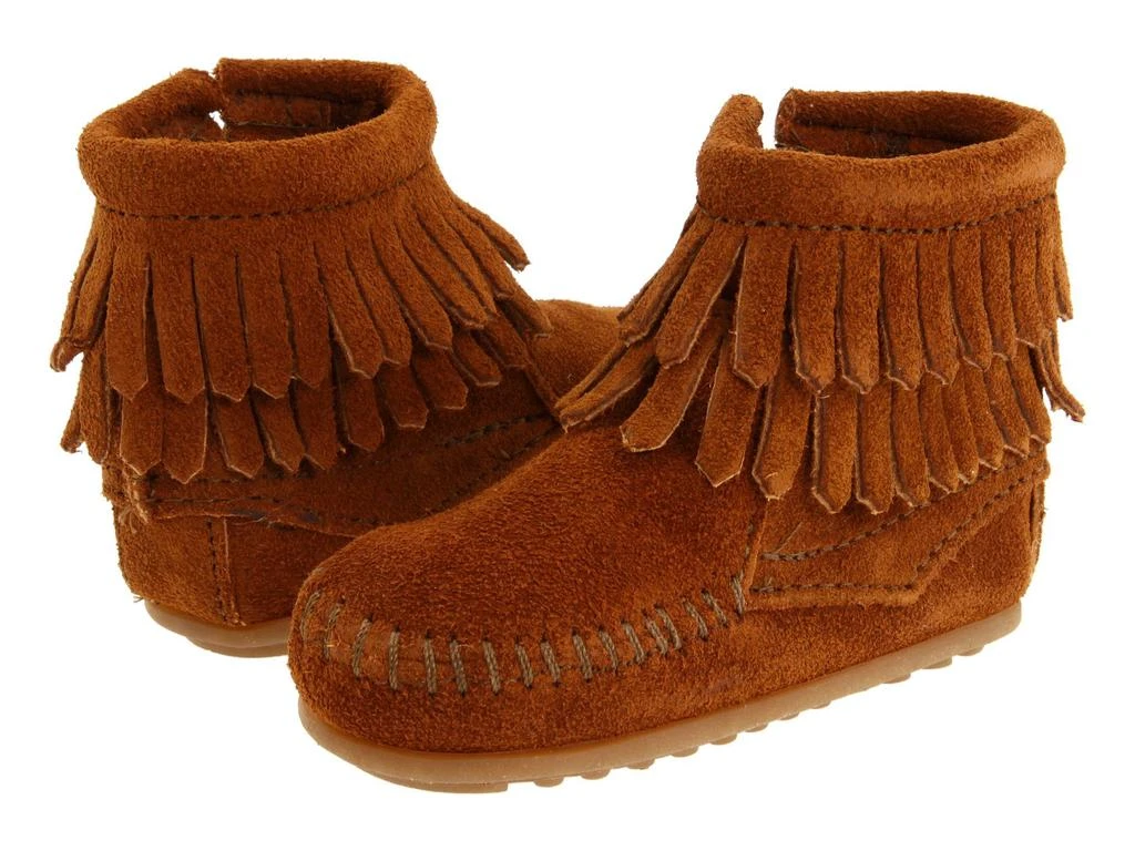 商品Minnetonka|Double Fringe Side Zip Bootie (Infant/Toddler),价格¥148,第1张图片