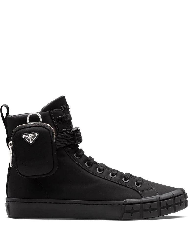 商品Prada|Sneakers high-top Prada Wheel in Re-Nylon,价格¥6686,第1张图片