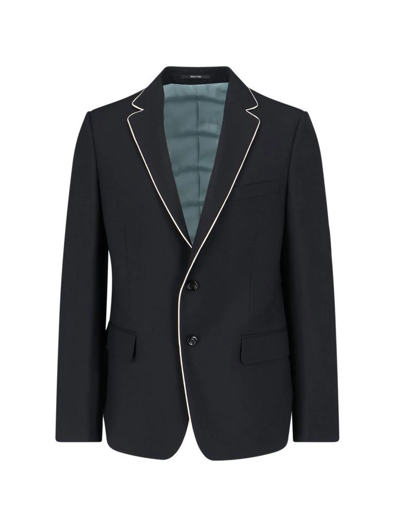 商品Gucci|Gucci Pipe-Trim Detail Single-Breasted Blazer,价格¥12227,第1张图片