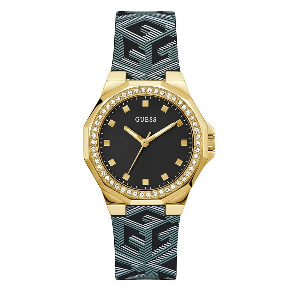 商品GUESS|Women's Analog Black Silicone Watch 38mm,价格¥344,第1张图片