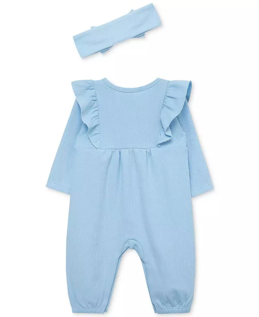 商品Little Me|Baby Girls 2-Pc. Pointelle Coveralls & Headband Set,价格¥110,第2张图片详细描述